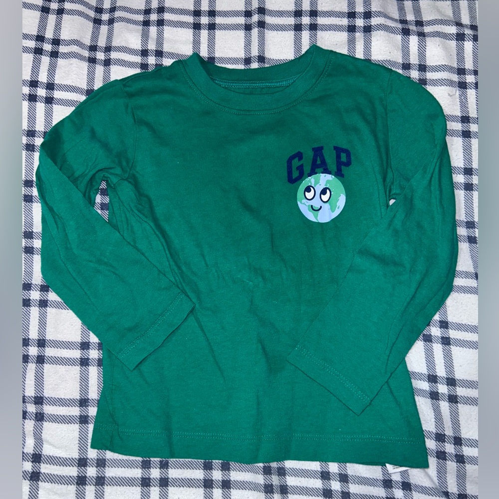 2?GAP Green/Blue Long Sleeve Tee for Kids